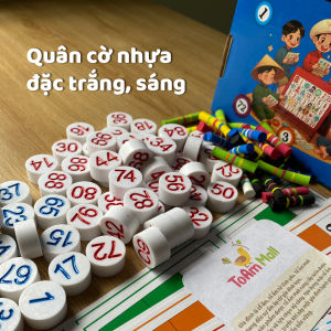 Bộ Cờ Lô Tô 90 số 2 mặt Melamine siêu bền đẹp kèm 16 giấy dò cứng số in to