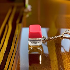 OWNNEW คีย์บอร์ด DIY ฟิดเจ็ตคีย์เชน พร้อมแสง ปุ่มกุญแจ ฝาครอบแป้นพิมพ์แบบนิ้ว ใหม่ บรรเทาความเครียด ของเล่นบีบ