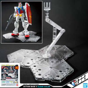 ⭐️ BANDAI GUNDAM GUNPLA ACTION BASE 4 CLEAR DISPLAY STAND HOLDER FIGURE ACTION FIGURE MODEL VCA SINGAPORE