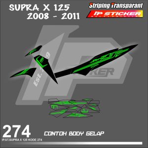 SUPRA X125 2008-2011 (COD) STIKER STRIPING MOTOR HONDA SUPRA X125 HOLOGRAM DAN TRANSPARAN