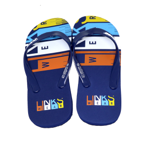 Sandal Spon Stripe Dark Blue Sandal Jepit Pria Distro Original Linkswear - LNK02