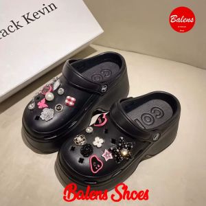 BL-8899-5 Sandal Baim EVA Rubber Wanita Import Yesplus Sandal Fuji Tinggi 9 CM Jibbitz 3D Anti Slip