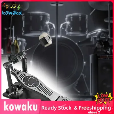 Single Bass Drum Pedal Double Chain Drive Foot Large Practice Pedal Heavy Duty Percussion Parts for Beginner Jazz Drums