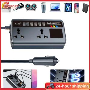 【HOSPORT】200W Car Power Inverter พร้อมพอร์ต USB & Type-C พอร์ต DC 12V 24V เป็น AC 220V รถแปลงแรงดันไฟฟ้าอินเวอร์เตอร์สำหรับคอมพิวเตอร์แล็ปท็อป