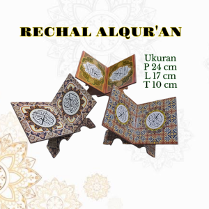 Rekal ALQURAN / Meja lipat mengaji Motif Random