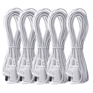 5/10ชิ้น สายต่อขยายภายในอาคาร 2 ขา / 4.5 เมตร สายไฟตัวผู้-ตัวเมีย / สายไฟสีขาว / สายต่อขยาย / สำหรับเราเตอร์กล้องวงจรปิด