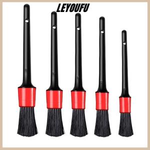 LEYOUFU 5Pcs Xe Chi Tiết Bàn Chải Xe Bàn Chải Mềm Lông Bánh Xe Nội Thất Làm Sạch Bàn Chải Xe Tốt Rửa Công Cụ Làm Đẹp