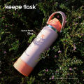 Keepe Flask Vacuum Insulated Tumbler with Flex Straw Cap & Silicone Boot Stainless Steel Water Bottle Thermal Flask Hot and Cold. 
