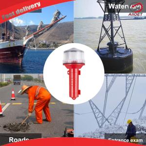Solar Charging LED Longshot Warning Light 2KM Visual Distance Multifunctional Signal Light 65 Degree Anti-Fog Boat Navigation Light for Boats Anchors