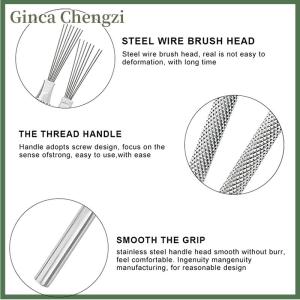 Ginca 7 Pin Lông Dây Kết Cấu Gốm Sứ Công Cụ Polymer Đất Sét Điêu Khắc Mô Hình Công Cụ Tự Làm Gốm Bàn Chải Đồ Gốm Công Cụ Bánh Phụ Kiện