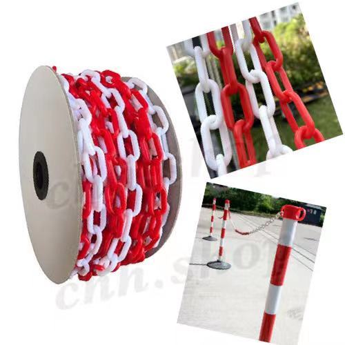 PVC Safety Plastic Chain Red/White Chain (6mm*25m) For Road Safety