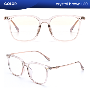 IOOI Eyewear - Kacamata Kotak TR 90 Elastis Lensa Anti Radiasi Blueray Photocromic Pria Wanita 1014
