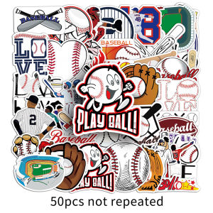 50PCS Sports Series Baseball Sports Cartoon Logo Graffiti Waterproof Sticker