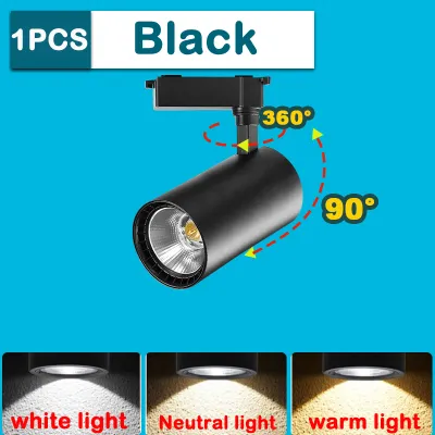 Led Track Light Ceiling Tricolor Spotlight 12w 20w 30w 40w Warm White Cold Aluminum 0.5m Rail Lamp For Living Room Kitchen Shop