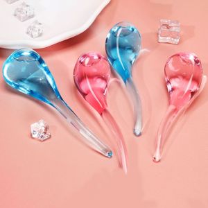 BAIXL Glass Facial Massager Reusable Portable Beauty Ice Ball Spoon with Glitter Powder Freezer Ice Globes Tool Women