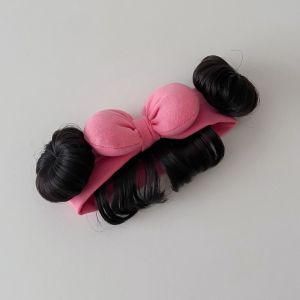 FUNG Cute Baby Hair Bands Wig Bowknot Cotton Infant Hairpiece Fashion Breathable Newborn Wig Headband Toddler