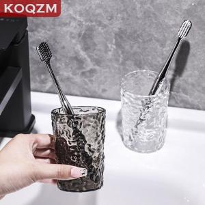 [COD] KOQZM KITCHEN Plastic Mouthwash Toothbrush Cup With Handle Home Bathroom Tumblers Portable Mug Transparent Toothbrush Holder