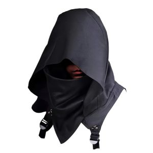 GAOSU Kiểu dáng Cowl Áo choàng có mũ thời trung cổ Nhập vai Dân tộc Mũ cosplay cướp biển cổ điển Đạo cụ trang phục Giả tưởng Áo choàng và khăn quàng cổ cosplay sát thủ cyberpunk Tiệc Halloween