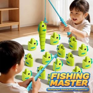 Fishing Master Extendable Fishing Battle Game Parent-Child Interactive Montessori Fine Motor Skills Educational Toy for Kids