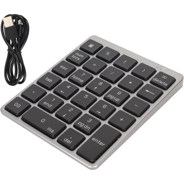 Dual Modes 28 Keys Numeric Keypad, Waterproof Key Wired Slim Silent ...