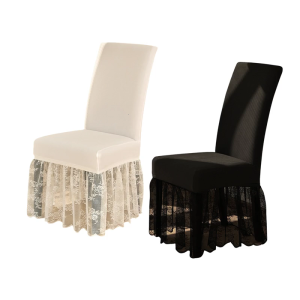 Stretchable Milk Silk Dining Chair Cover with Skirt Banquet Slipcovers for Adding Elegance To Any Space