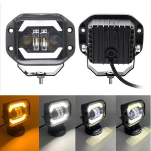 ANMINGPU 5" Inch Spotlight Flush Mount LED Work Light Bar Hi low Beam Off Road 4X4 Atv Car 12V 24V LED Pods Driving Fog Lights