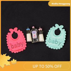 Madha 1:12 Dolls House Miniature Baby Bottles Shampoo Bibs Set Nursery Accessory Gift