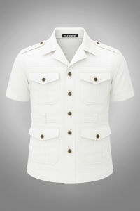 Áo sơ mi áo sơ mi nam tay cộc có 4 túi sang chảnh thòi thượng  chất mềm mịn thoáng mát - T40