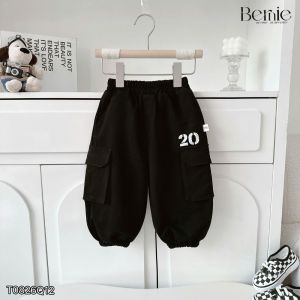 Quần dài thu đông quần túi hộp dáng jogger NumBer 20 cho bé trai bé gái 9kg tới 25kg BERNIE T0826Q12