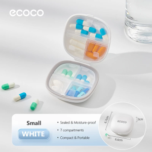 Ecoco Medicine Organizer Box Travel-Friendly Pill Organizer