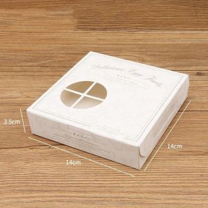 10PCS Portuguese Egg Tart Box Square Cake Sandwich Box For Pastry Baking Gift Box