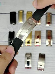 2025 For Rolex Black Water Ghost Strap Steel Folding Buckle Submariner Safety Catch Green Submariner 16x9mm Watchbands Accessories