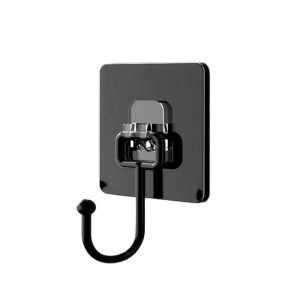 YESPERY Matte Black 6-row Hook High Quality Metal Hooks Wall Mount Towel Hanger Hook Home Kitchen Wall Door Bathroom Hook