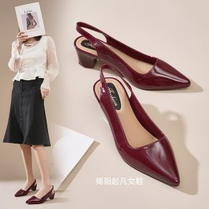 [Free Shipping] 2026 New Spring Collection: WomenS Pointed-Toe High Heels Stiletto Heels Buckle-Strap Sandals Elegant And Casual Jelly Shoes