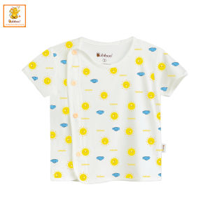 Áo sơ sinh cho bé Babiboo áo bác sĩ ngắn tay vải visco mềm mịn họa tiết xinh xắn BTK055