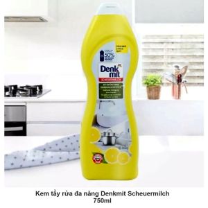 Kem tẩy rửa đa năng Denkmit Scheuermilch 750ml hương chanh vệ sinh xoong nồi inox sứ gạch men