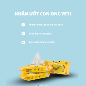 Combo Thùng Nhựa & 10 Gói Khăn Giấy Ướt Mềm Mại Sản Xuất ISO 9001 - Bộ Dụng Cụ Làm Sạch Cho Bé