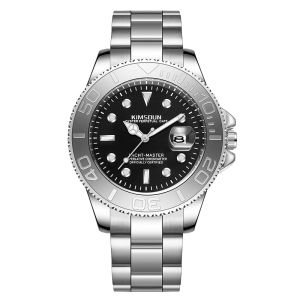 นาฬิกาแฟชั่นผู้ชาย 2025 แฟชั่นผู้ชายใหม่นาฬิกาวงเหล็กส่องสว่างนาฬิกาควอทซ์กันน้ำ