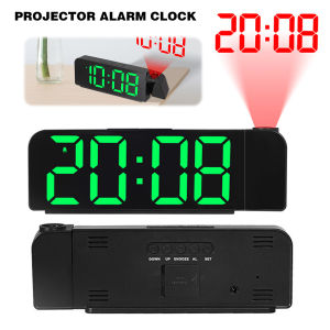 COD [Free Shipping] Projection Alarm Clock Bedside Lamp with Adjustable Brightness for Home Office Decor Stylish Night Light for Bedroom and Living Room
