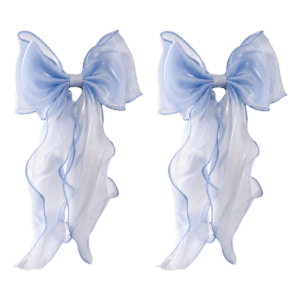FRIDAD 2PCS Non Drilled Bow Curtain Tie Mesh Shiny Home Decor Curtain Holders Nordic Style Decorative Rope Curtain Tieback Bedroom