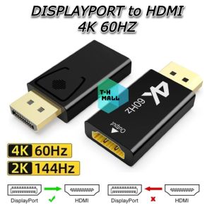 Cáp Chuyển Đổi DisplayPort DP 3 in 1 Sang HDMI VGA DVI Hiển Thị 4K / 1080P HD  cho Máy tính Máy Chiếu Màn Hình Vi Tính Laptop