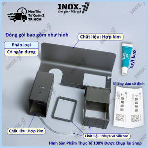 Giá Treo Máy Sấy Tóc Dán Tường Nhà Tắm Kệ Đỡ Máy Sấy Tóc Có Ngăn Để Đồ Tiện Lợi - 325