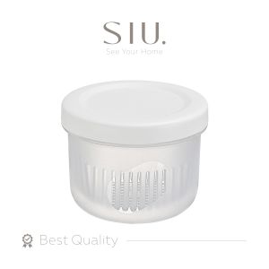 Kura Toples Tirisan Sayuran Keranjang Saringan Multifungsi Transparan