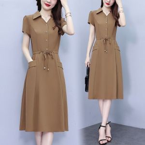 Womens A-line Skirt Loose and Versatile New Summer Casual Dress Stylish and Slimming Oversized Dress