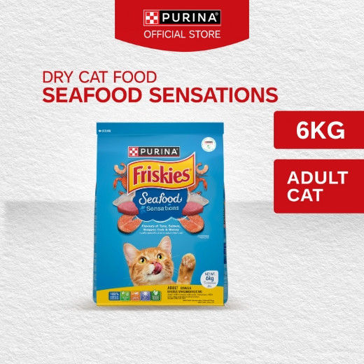 PURINA FRISKIES Seafood Sensations Best Dry Cat Food for Adult Cats