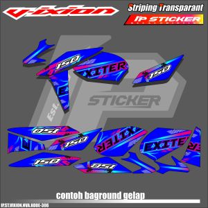 VIXION NVA (COD) STIKER STRIPING MOTOR YAMAHA VIXION NVA - LIST SIMPLE WARNA VARIASI DESAIN RACING  IP.PROJECT HOLOGRAM DAN TRANSPARAN BISA COD IP.KODE-306