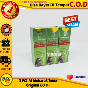 YESS - 3 PCS Al Mubarak Toner ORIGINAL - 60 ml Toner AlMubarak Dapat Mencerahkan Mengecilkan Pori2 Wajah COD