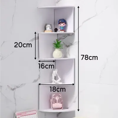 ชั้นวางของเข้ามุม ชั้นในบ้าน ชั้นวางในห้องน้ำ ห้องครัวตกแต่งบ้าน วางต้นไม้มินิมอล ชั้นวางไม้พลาสติกPVC กันน้ำกันเชื้อรา