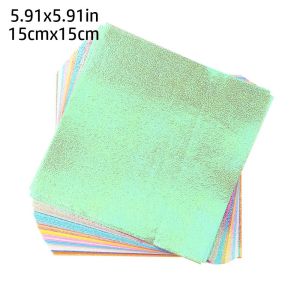 GURUNGMANI 50 Sheets Gift Stationery Supplies Mixed Shining Color Glittering Origami Paper Scrapbooking Decoration Square Folding Papers DIY Accessories
