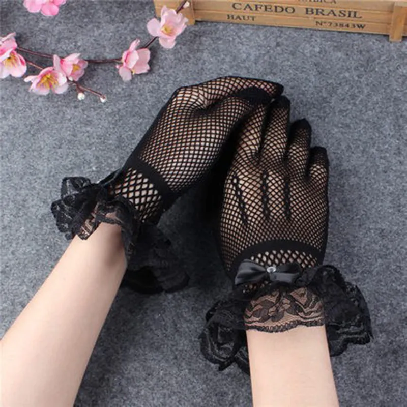 Ladies Lace Gloves Elegant Short Lace Gloves Tea Party Gloves For Women